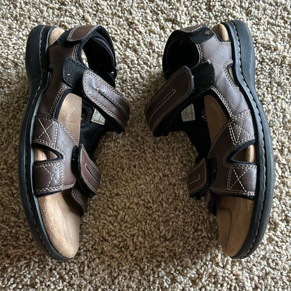 Vintage DOCKERS Brown leather strap‎ fisherman Sandals Men’s 8 - Picture 4 of 10